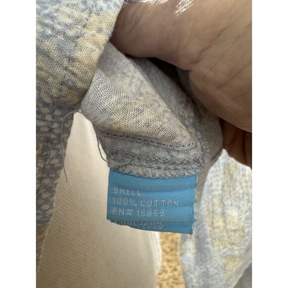 J McLaughlin Button Front Shirt Lightweight Cotton Blouse Blue Long Sleeve Sz 4 - Picture 5 of 5